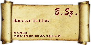 Barcza Szilas névjegykártya